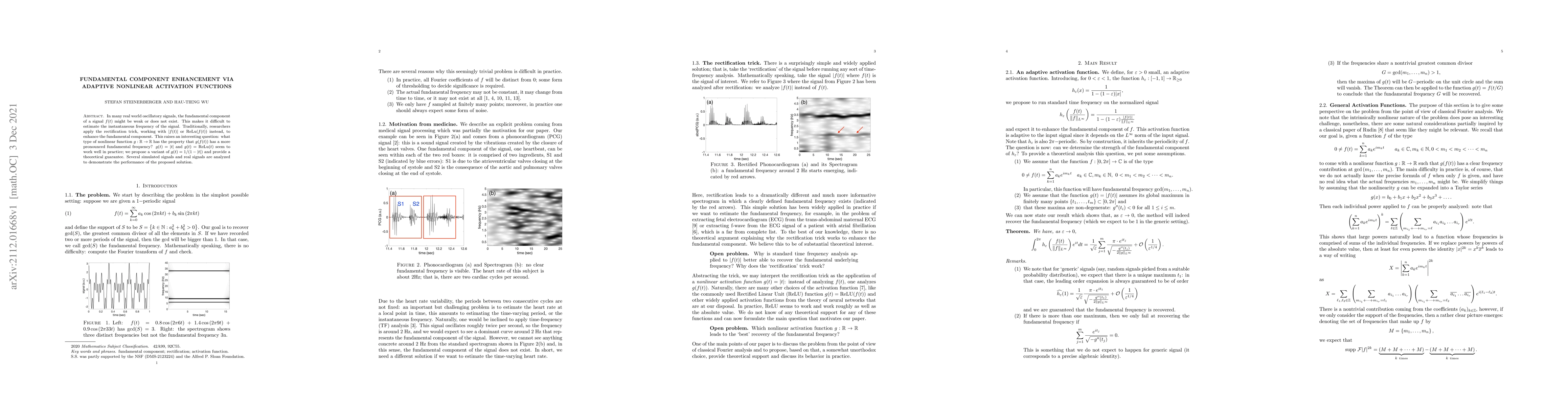 Thumbnail for Fundamental component enhancement via adaptive nonlinear activation
  functions