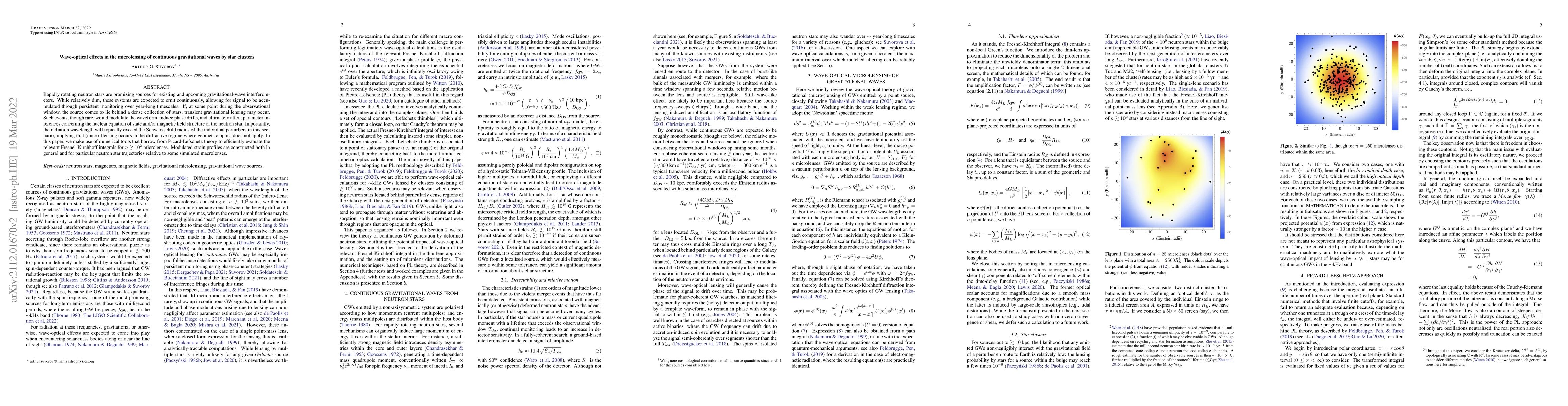Thumbnail for Wave-optical effects in the microlensing of continuous gravitational
  waves by star clusters
