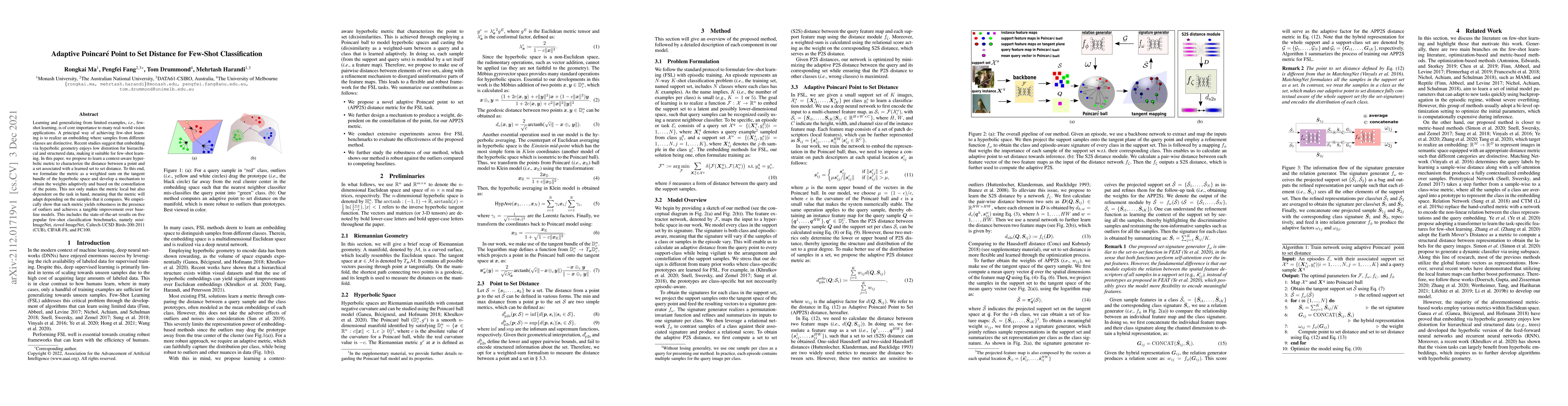 Thumbnail for Adaptive Poincar\'e Point to Set Distance for Few-Shot Classification