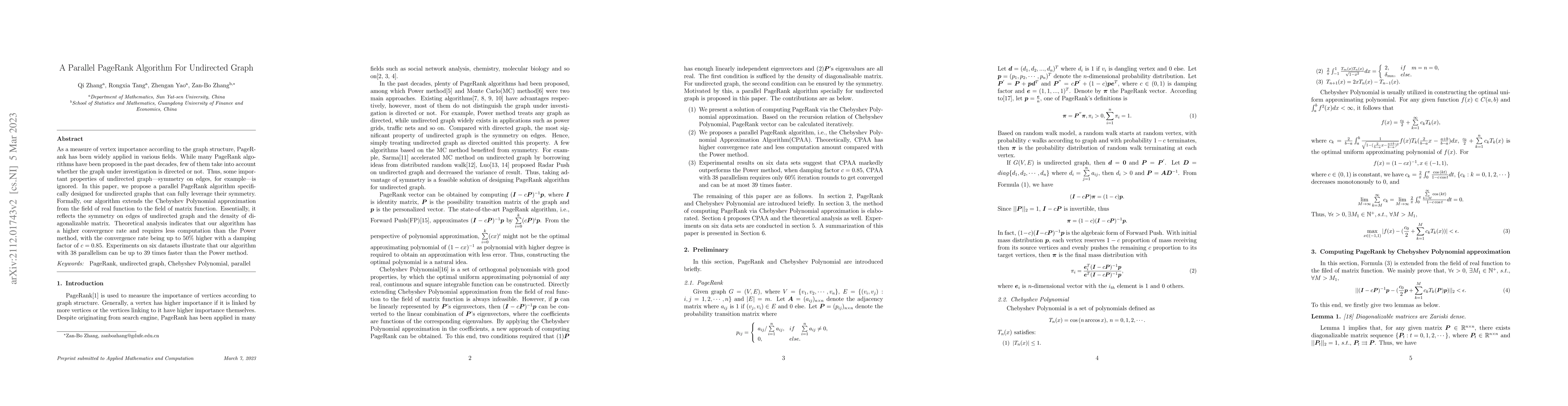 Thumbnail for A Parallel PageRank Algorithm For Undirected Graph