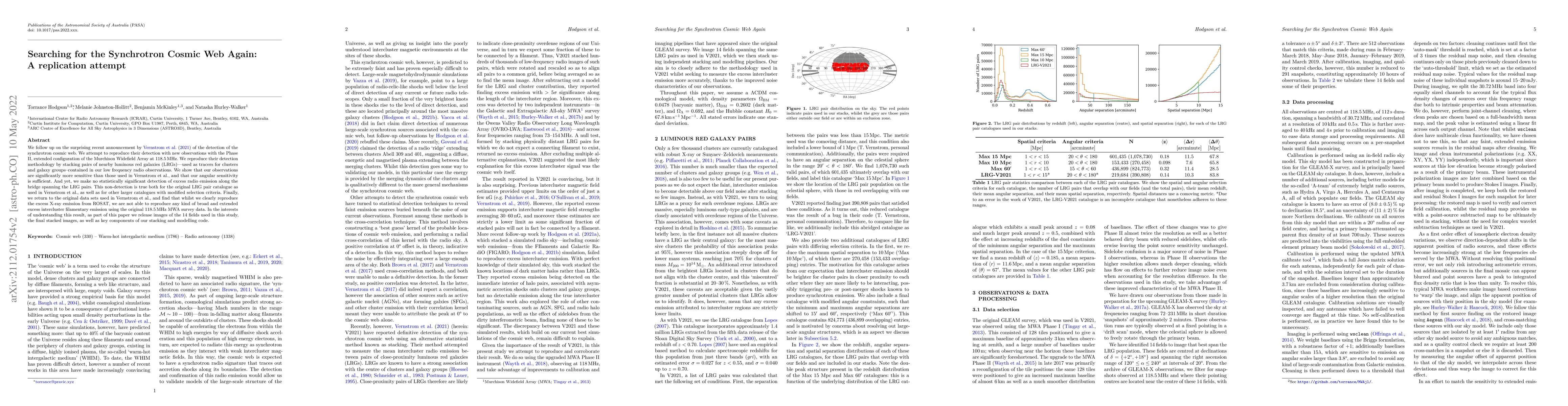 Thumbnail for Searching for the Synchrotron Cosmic Web Again: A replication attempt