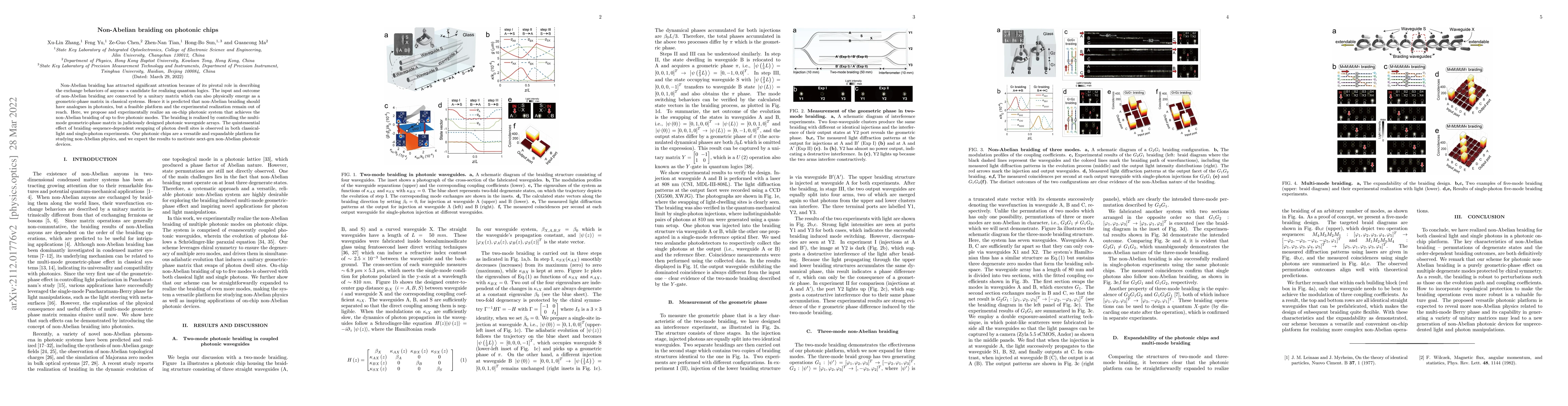 Thumbnail for Non-Abelian braiding on photonic chips
