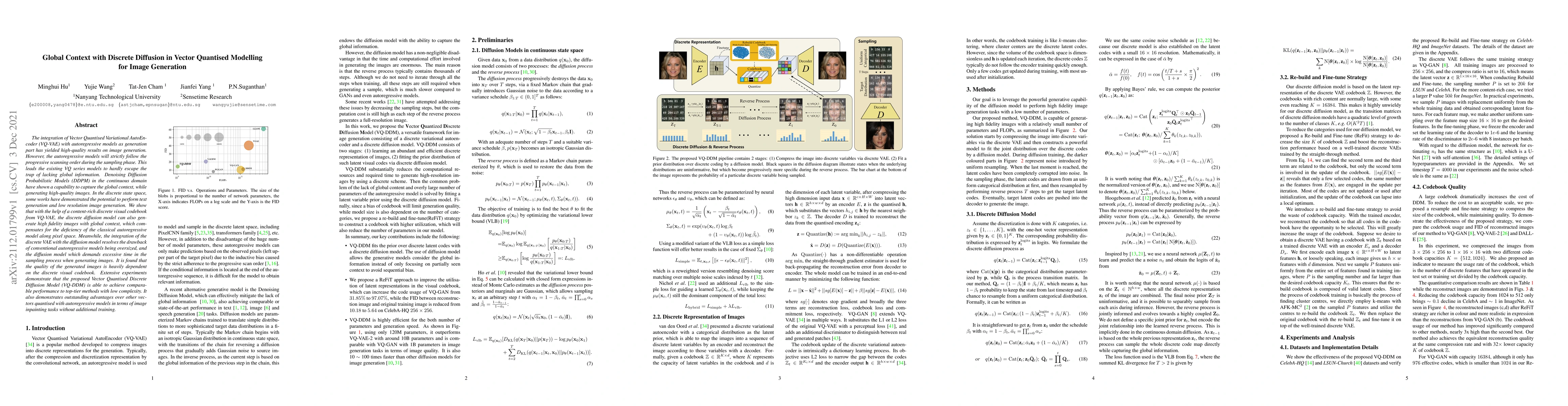 Thumbnail for Global Context with Discrete Diffusion in Vector Quantised Modelling for
  Image Generation