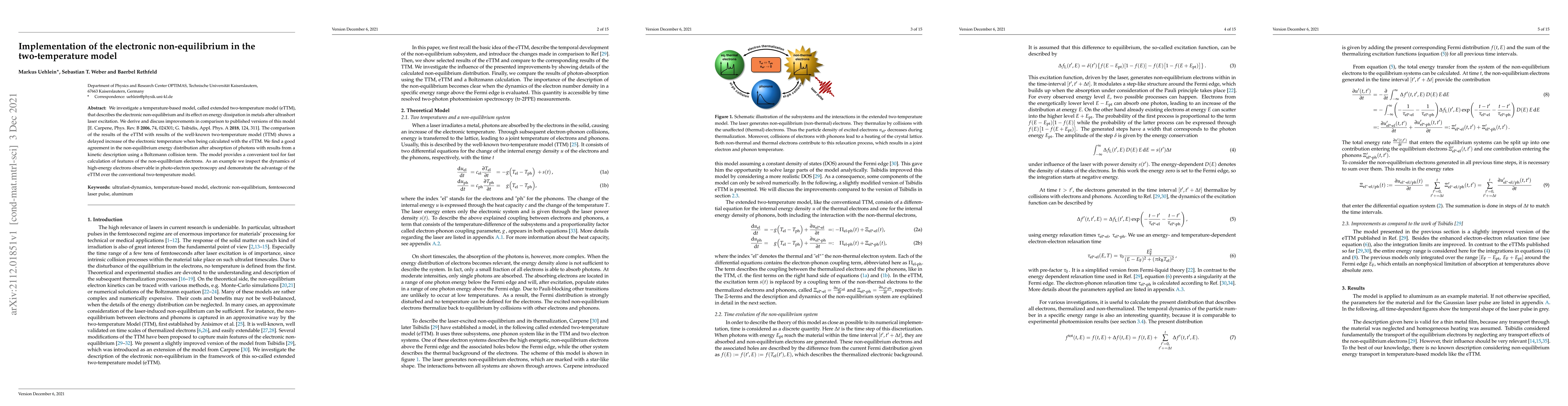 Thumbnail for Implementation of the electronic non-equilibrium in the two-temperature
  model