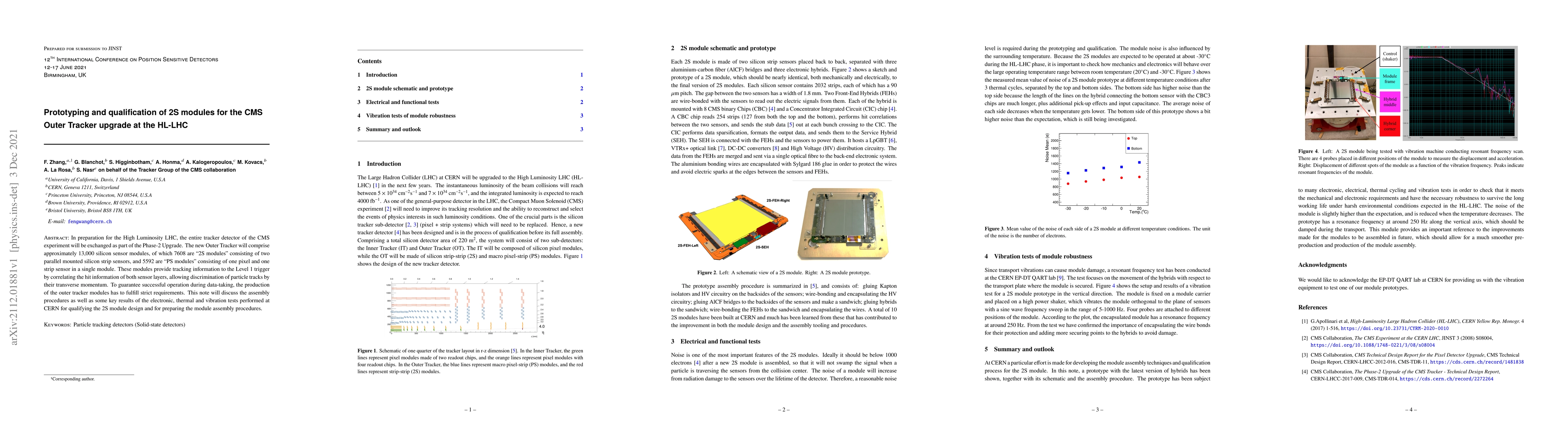 Thumbnail for Prototyping and qualification of 2S modules for the CMS Outer Tracker
  upgrade at the HL-LHC