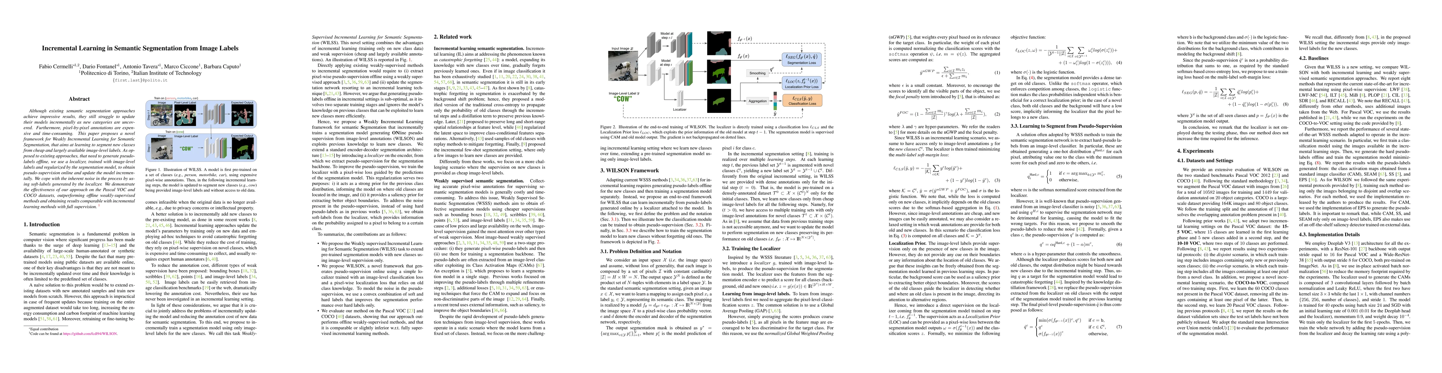 Thumbnail for Incremental Learning in Semantic Segmentation from Image Labels