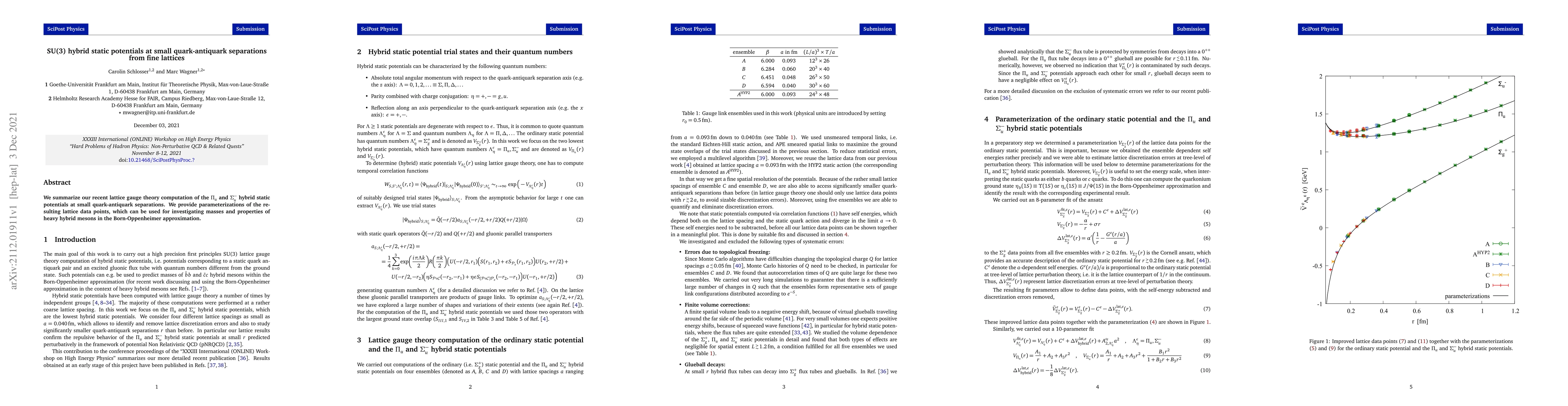Thumbnail for SU(3) hybrid static potentials at small quark-antiquark separations from
  fine lattices