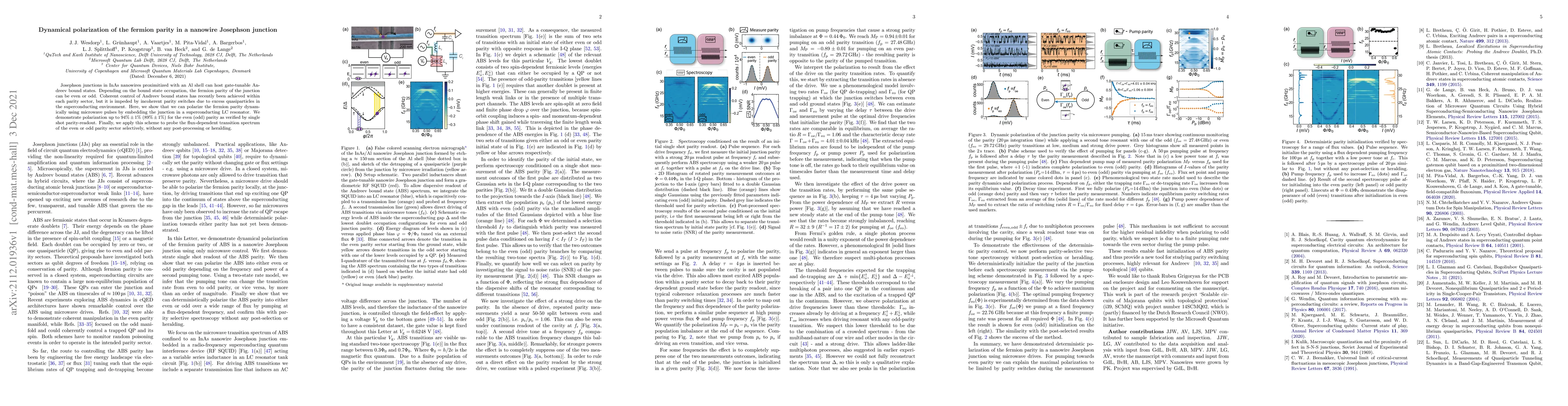 Thumbnail for Dynamical polarization of the fermion parity in a nanowire Josephson
  junction