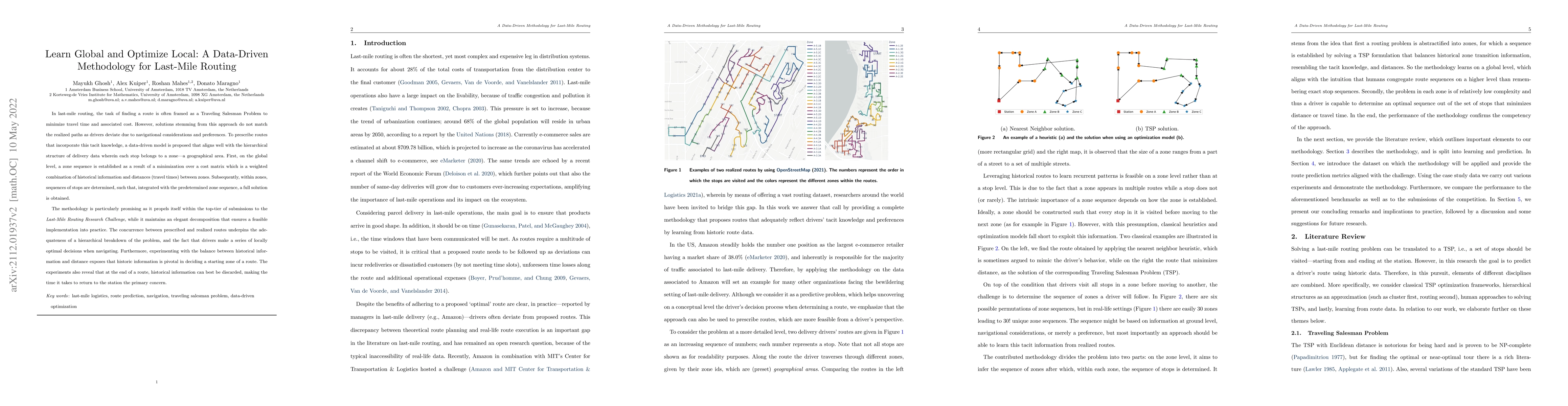 Thumbnail for Learn Global and Optimize Local: A Data-Driven Methodology for Last-Mile
  Routing