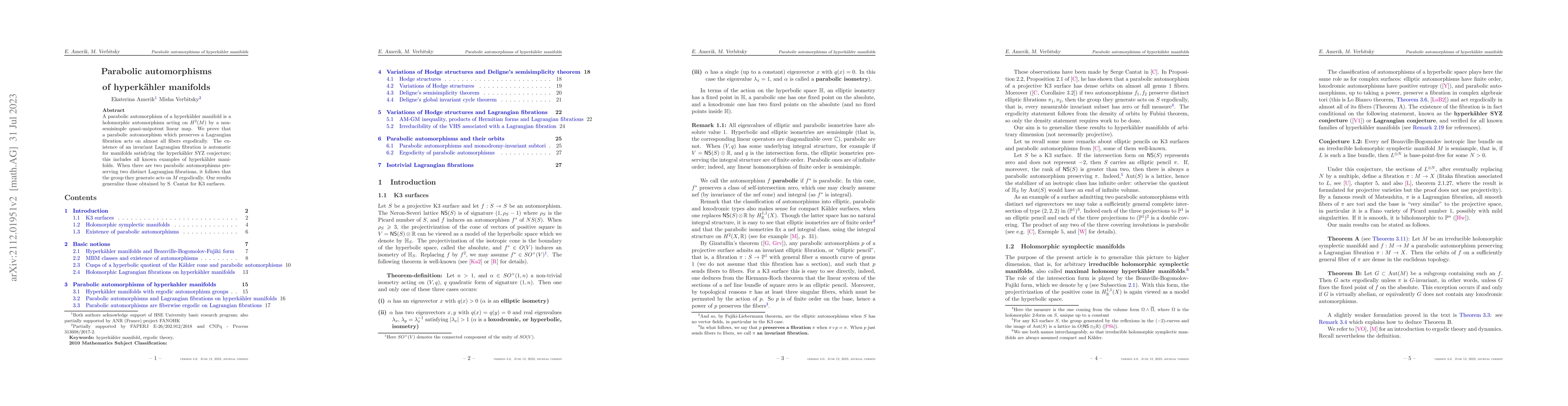 Thumbnail for Parabolic automorphisms of hyperkahler manifolds