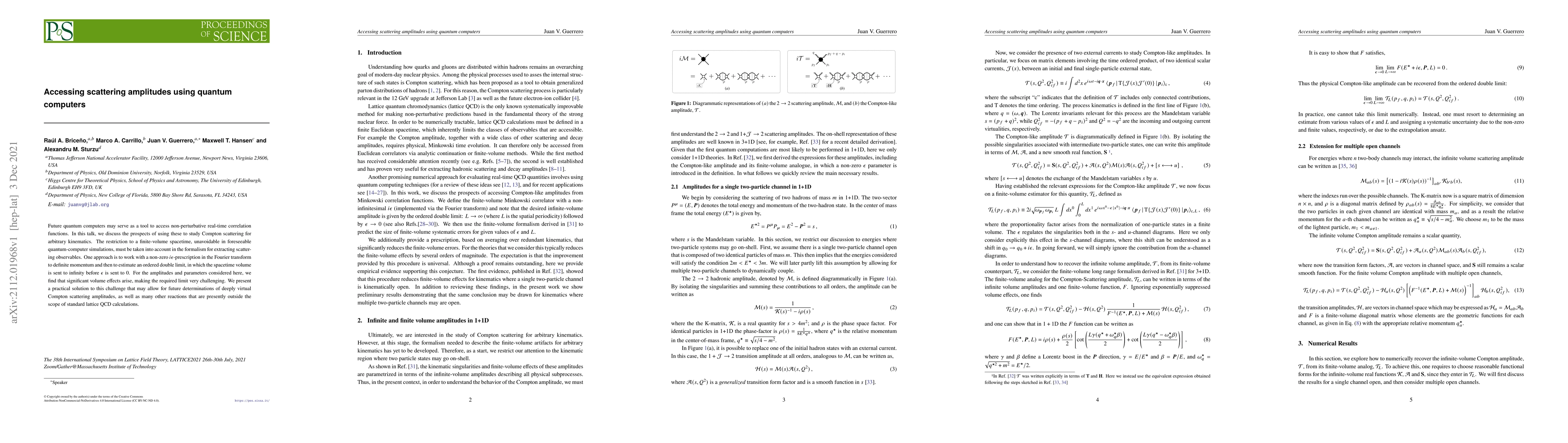 Thumbnail for Accessing scattering amplitudes using quantum computers
