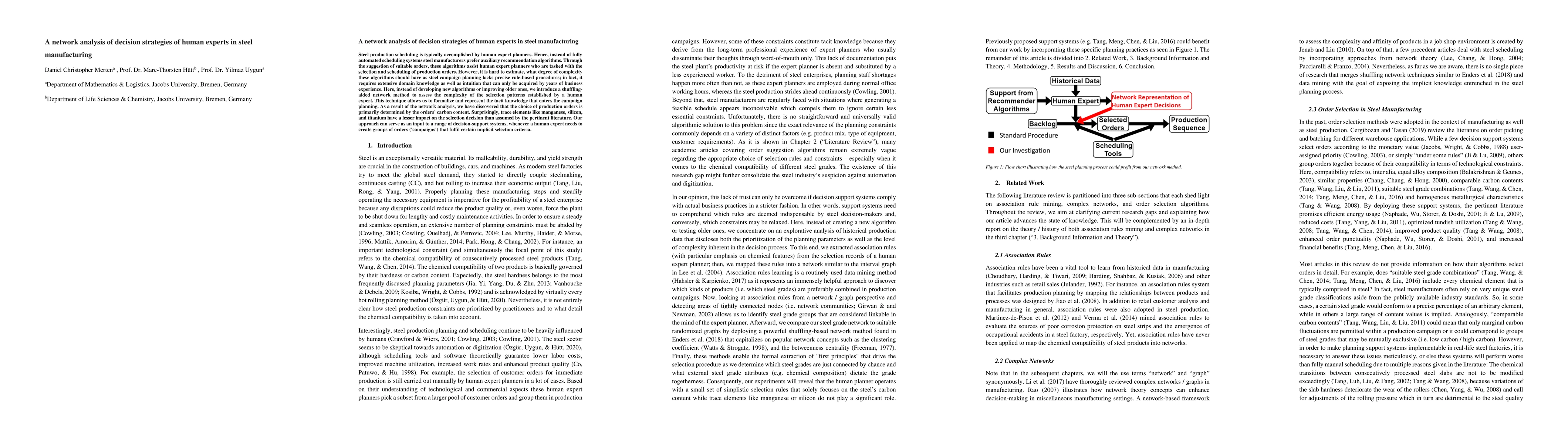 Thumbnail for A network analysis of decision strategies of human experts in steel
  manufacturing