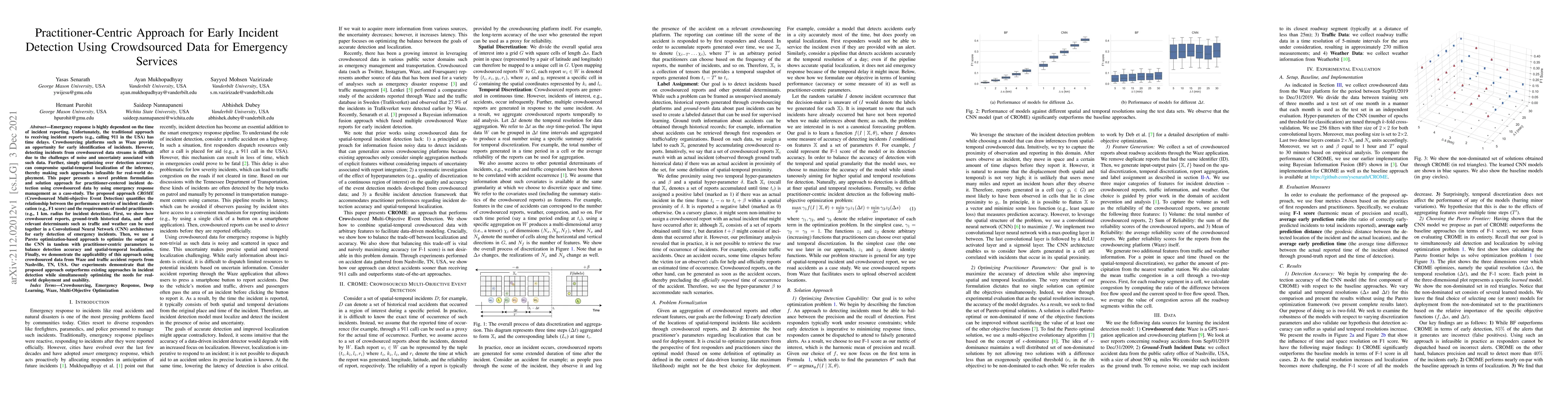 Thumbnail for Practitioner-Centric Approach for Early Incident Detection Using
  Crowdsourced Data for Emergency Services