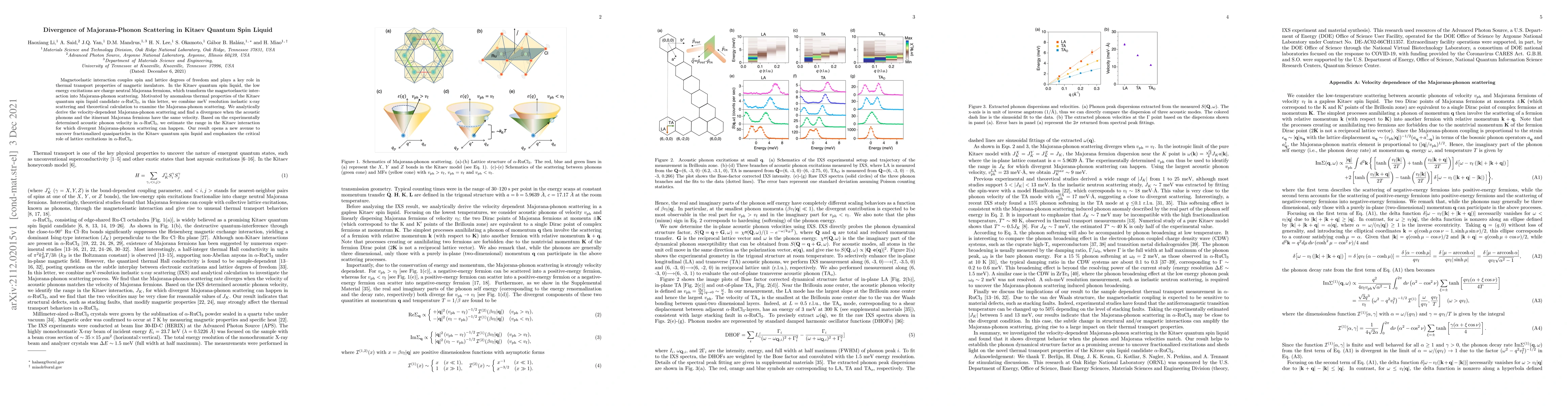 Thumbnail for Divergence of Majorana-Phonon Scattering in Kitaev Quantum Spin Liquid