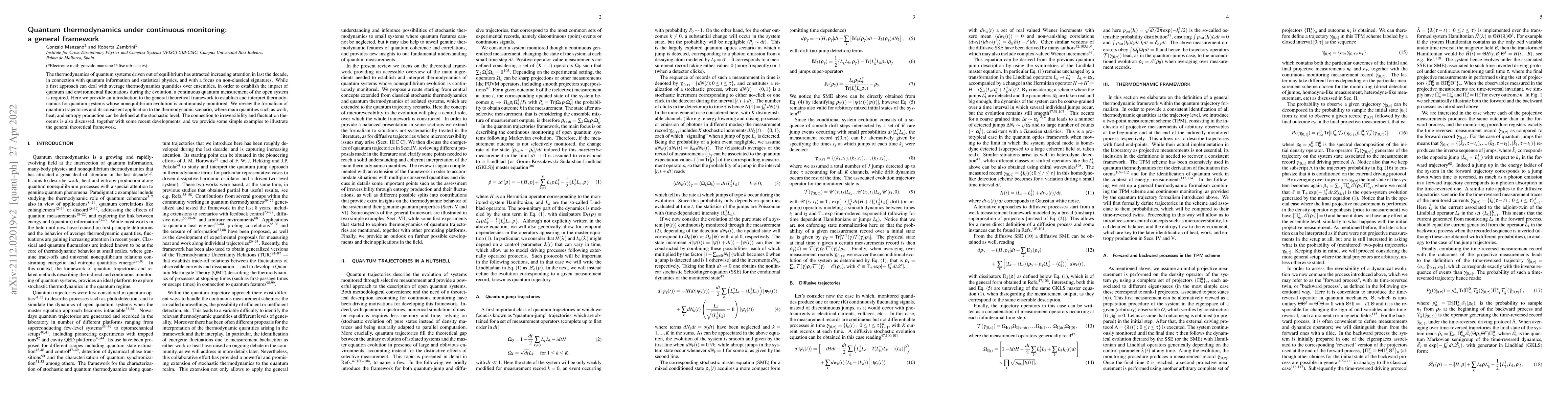 Thumbnail for Quantum thermodynamics under continuous monitoring: a general framework