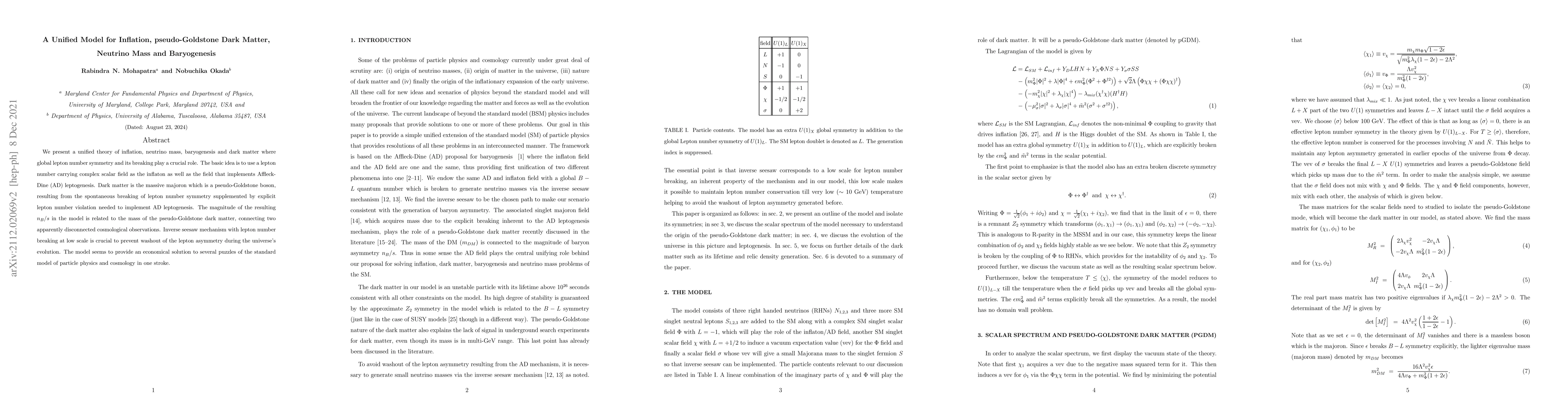 Thumbnail for A Unified Model for Inflation, pseudo-Goldstone Dark Matter, Neutrino
  Mass and Baryogenesis