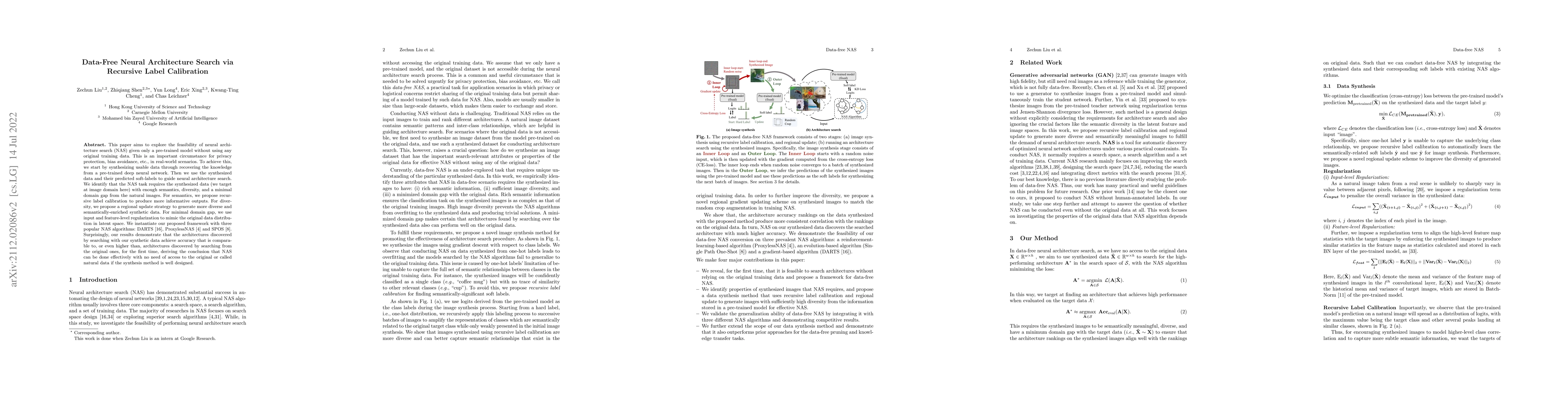 Thumbnail for Data-Free Neural Architecture Search via Recursive Label Calibration