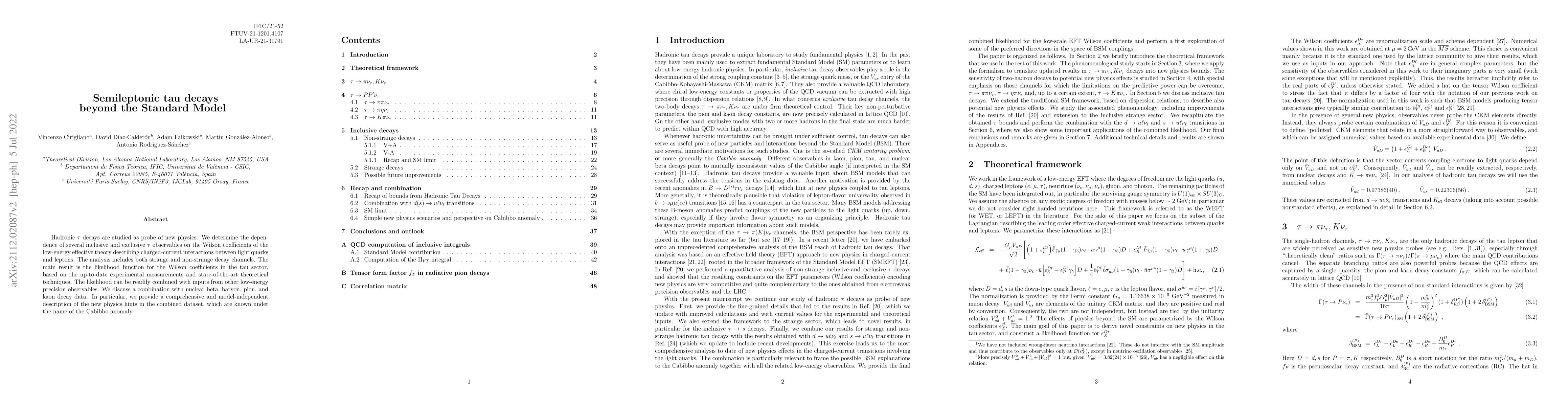 Thumbnail for Semileptonic tau decays beyond the Standard Model