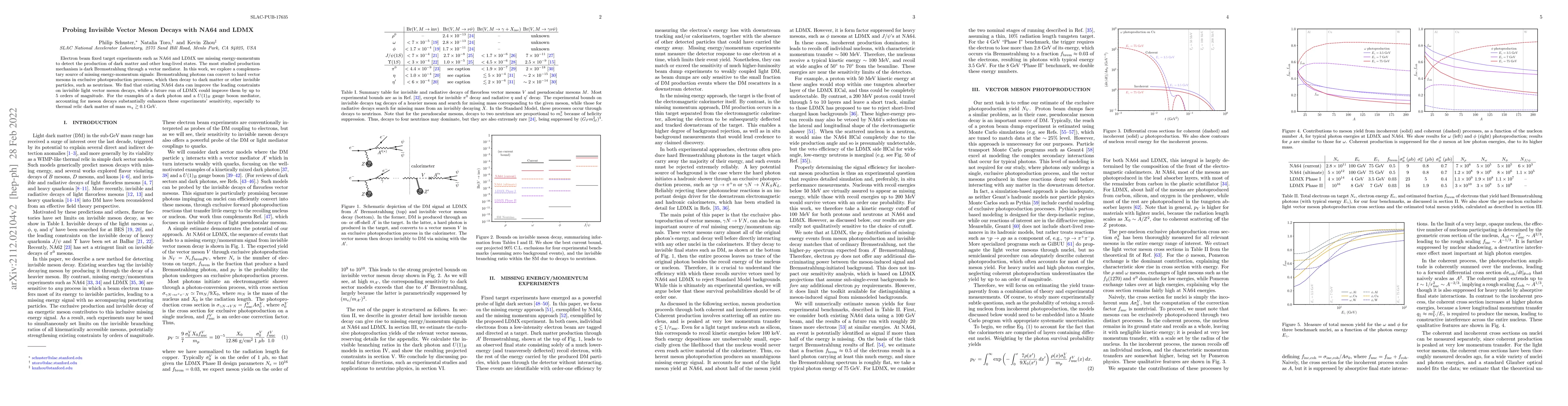 Thumbnail for Probing Invisible Vector Meson Decays with NA64 and LDMX