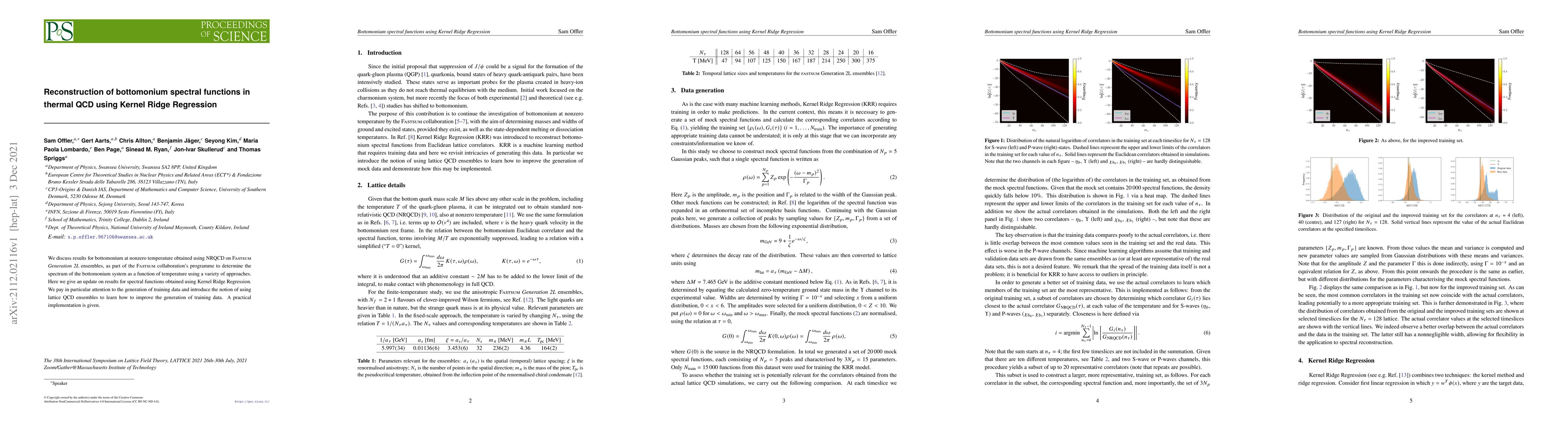 Thumbnail for Reconstruction of bottomonium spectral functions in thermal QCD using
  Kernel Ridge Regression