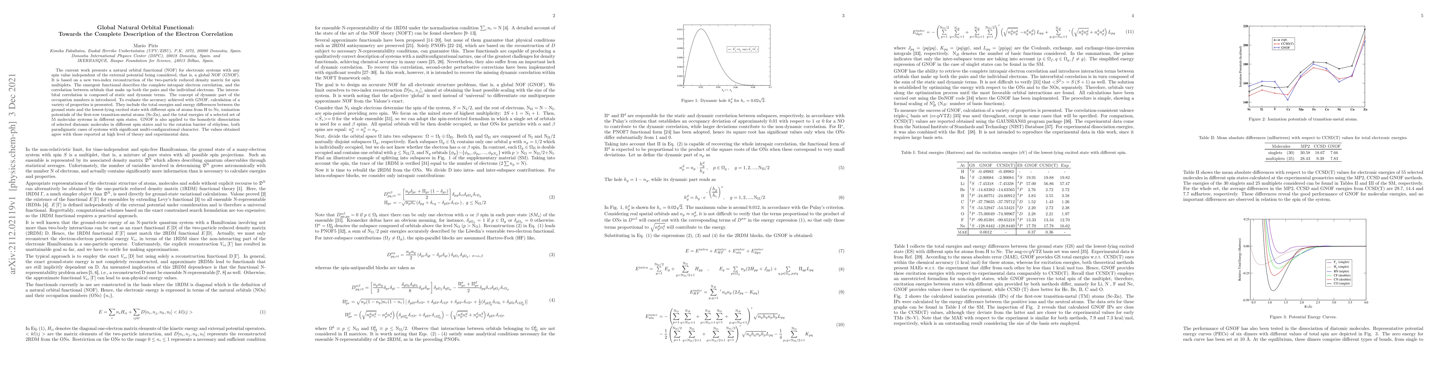 Thumbnail for Global Natural Orbital Functional: Towards the Complete Description of
  the Electron Correlation