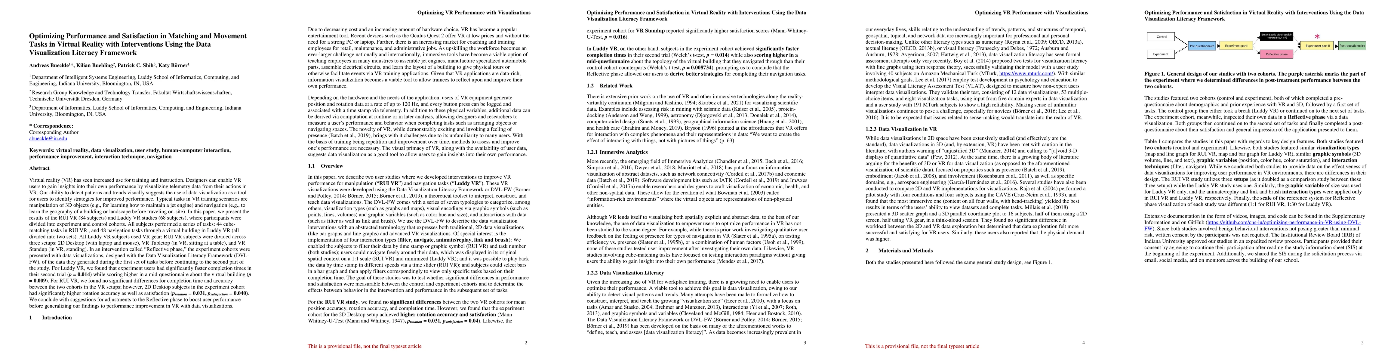 Thumbnail for Optimizing Performance and Satisfaction in Matching and Movement Tasks
  in Virtual Reality with Interventions Using the Data Visualization Literacy
  Framework