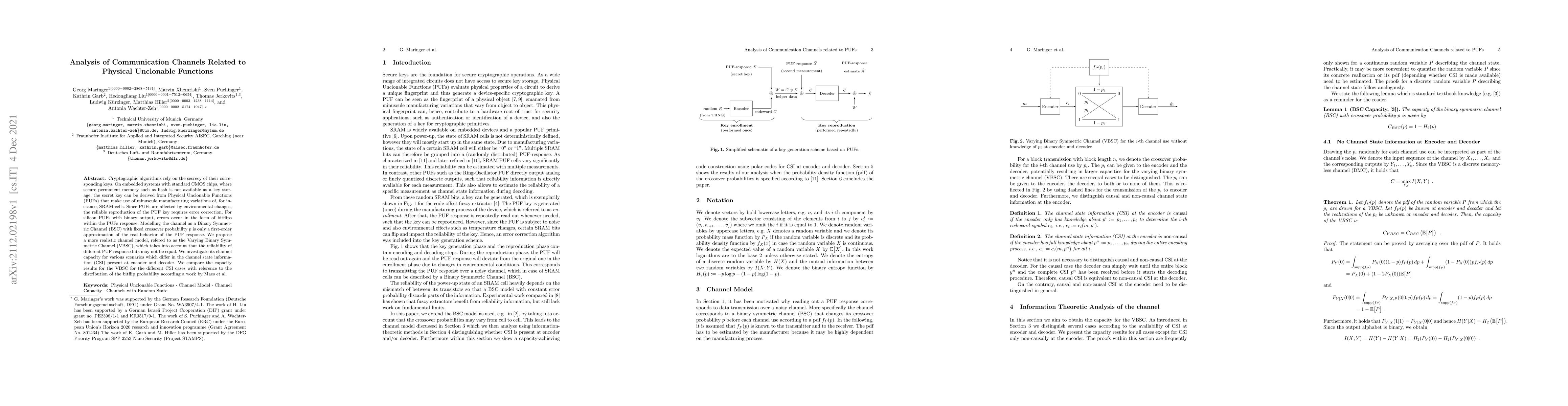 Thumbnail for Analysis of Communication Channels Related to Physical Unclonable
  Functions