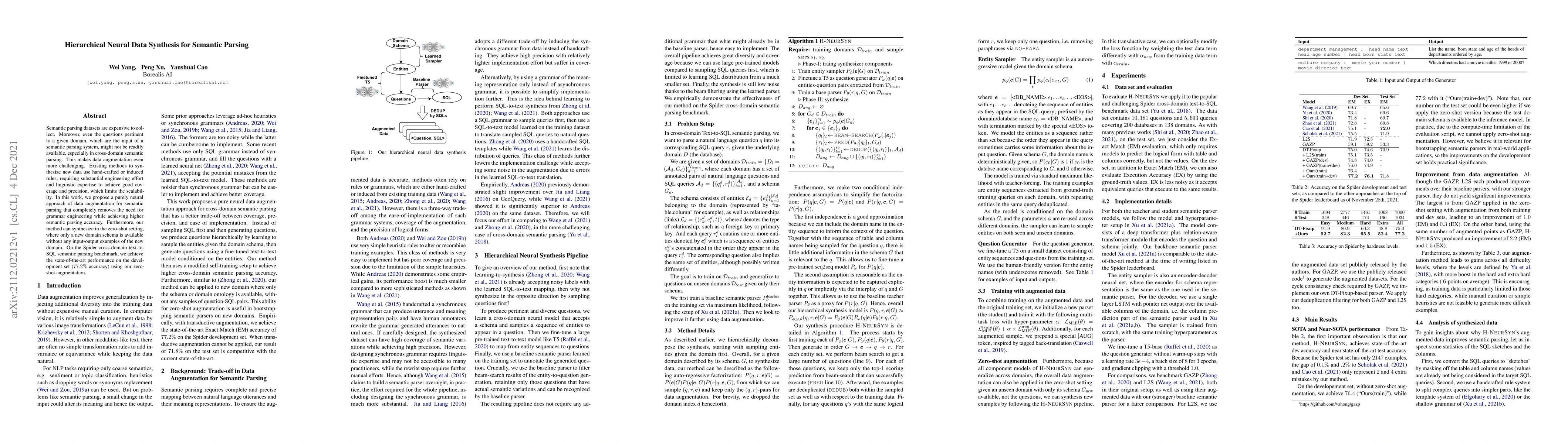 Thumbnail for Hierarchical Neural Data Synthesis for Semantic Parsing