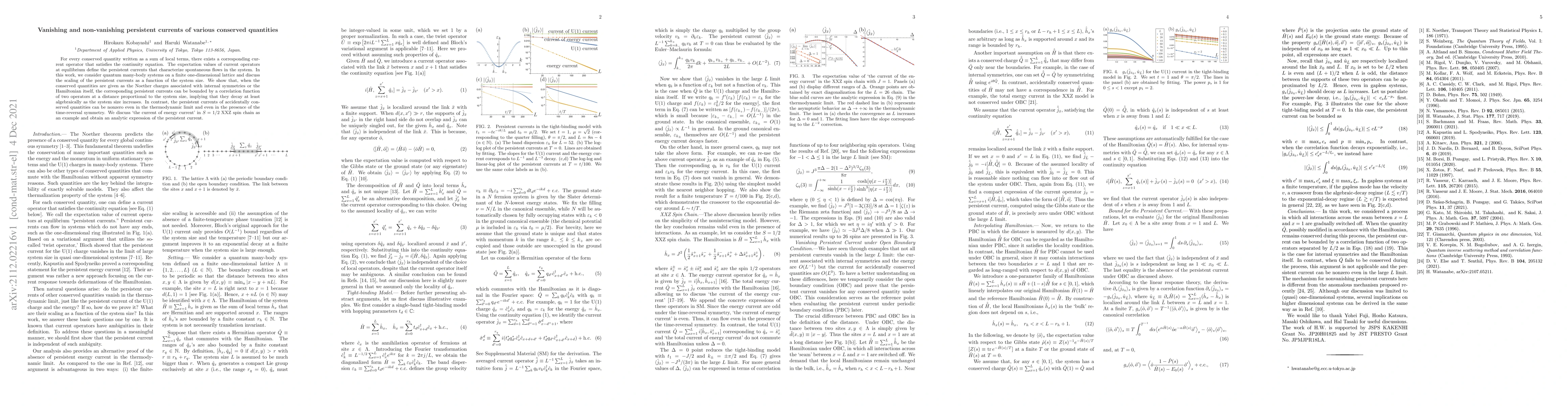 Thumbnail for Vanishing and non-vanishing persistent currents of various conserved
  quantities
