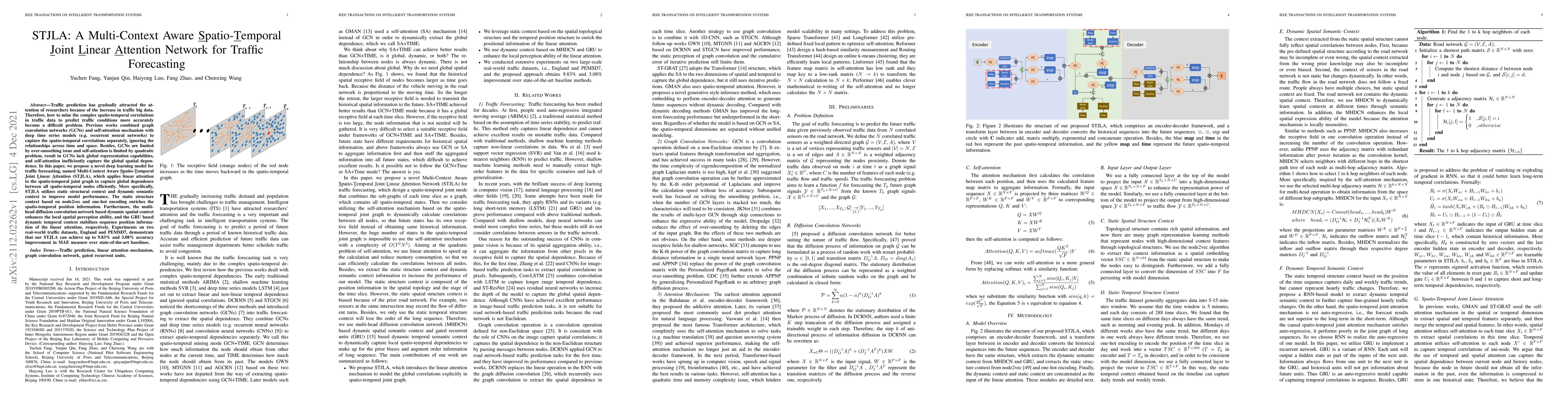 Thumbnail for STJLA: A Multi-Context Aware Spatio-Temporal Joint Linear Attention
  Network for Traffic Forecasting