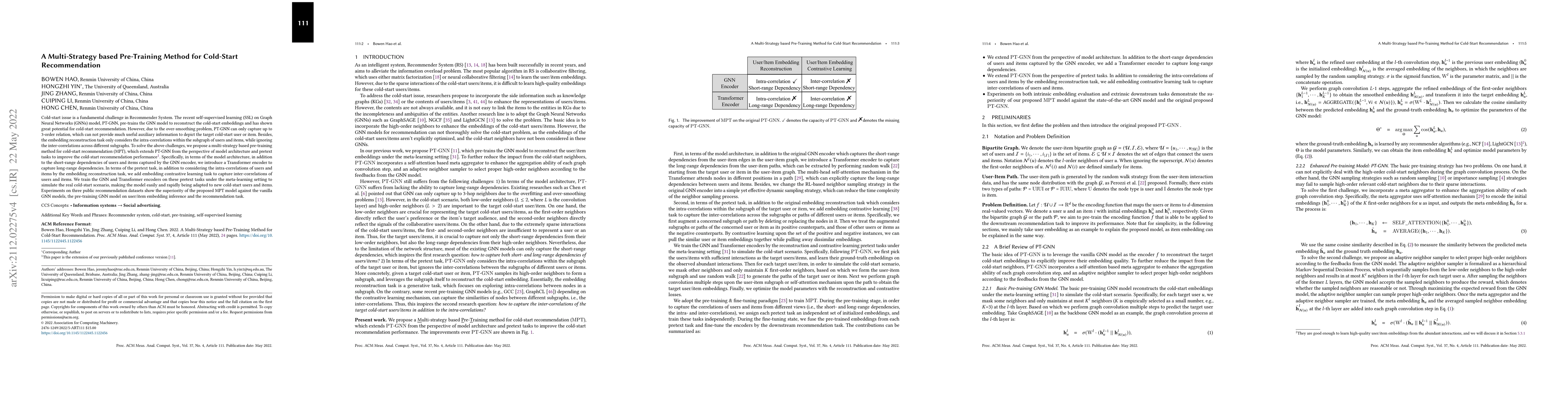 Thumbnail for A Multi-Strategy based Pre-Training Method for Cold-Start Recommendation