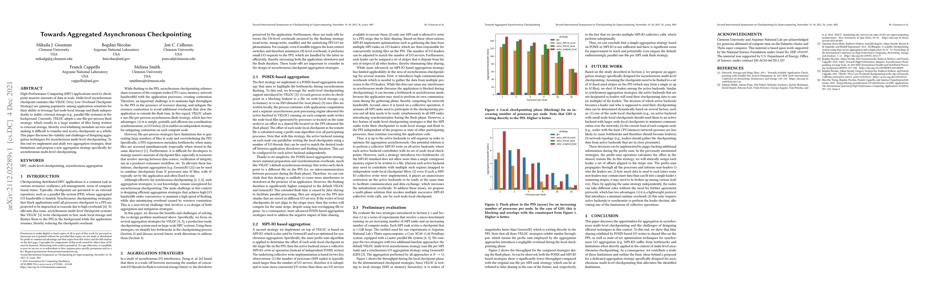 Thumbnail for Towards Aggregated Asynchronous Checkpointing