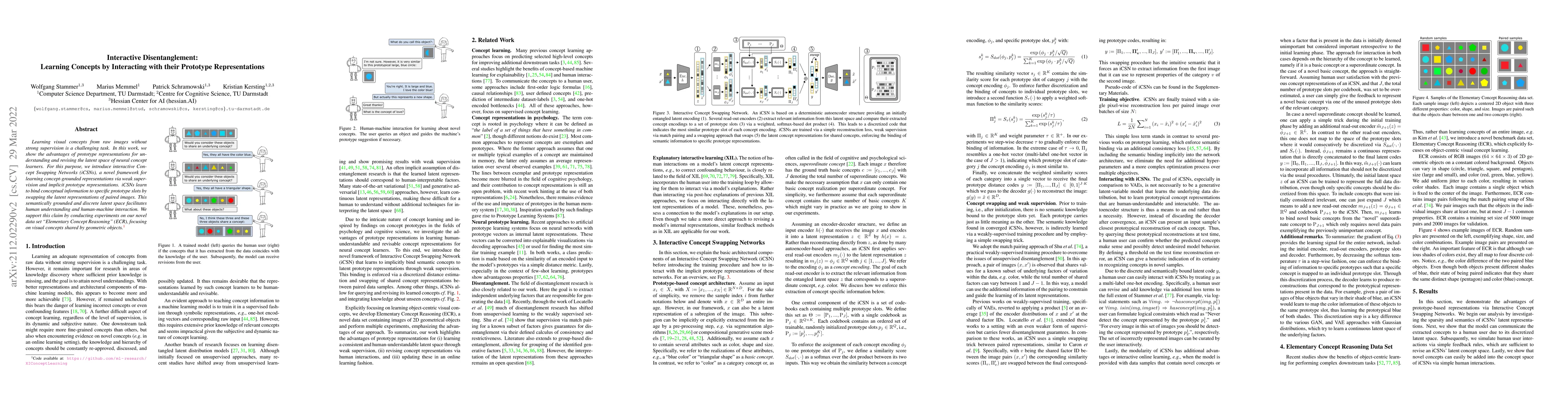 Thumbnail for Interactive Disentanglement: Learning Concepts by Interacting with their
  Prototype Representations