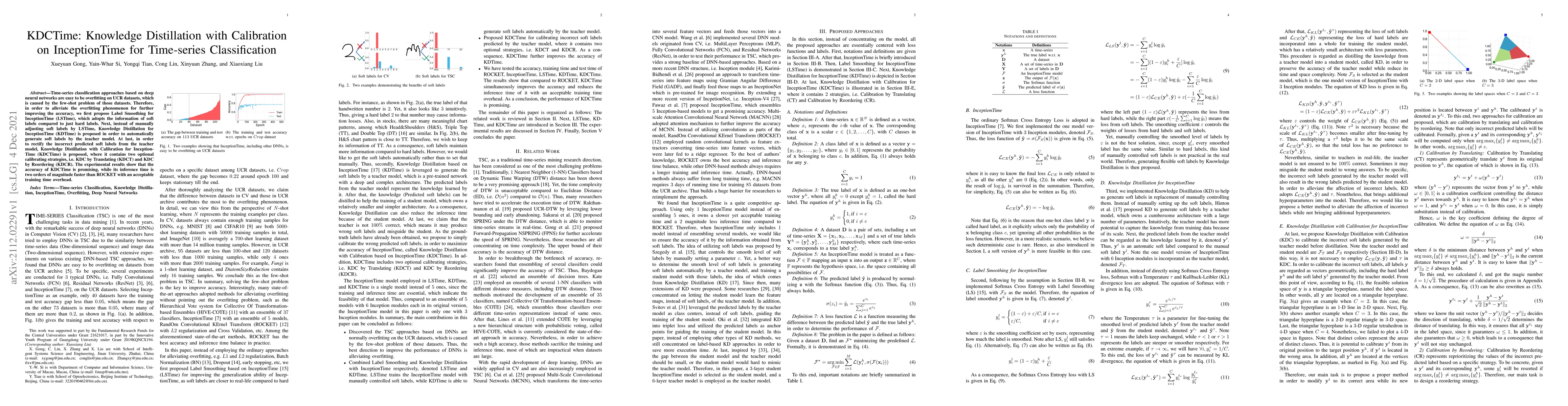 Thumbnail for KDCTime: Knowledge Distillation with Calibration on InceptionTime for
  Time-series Classification