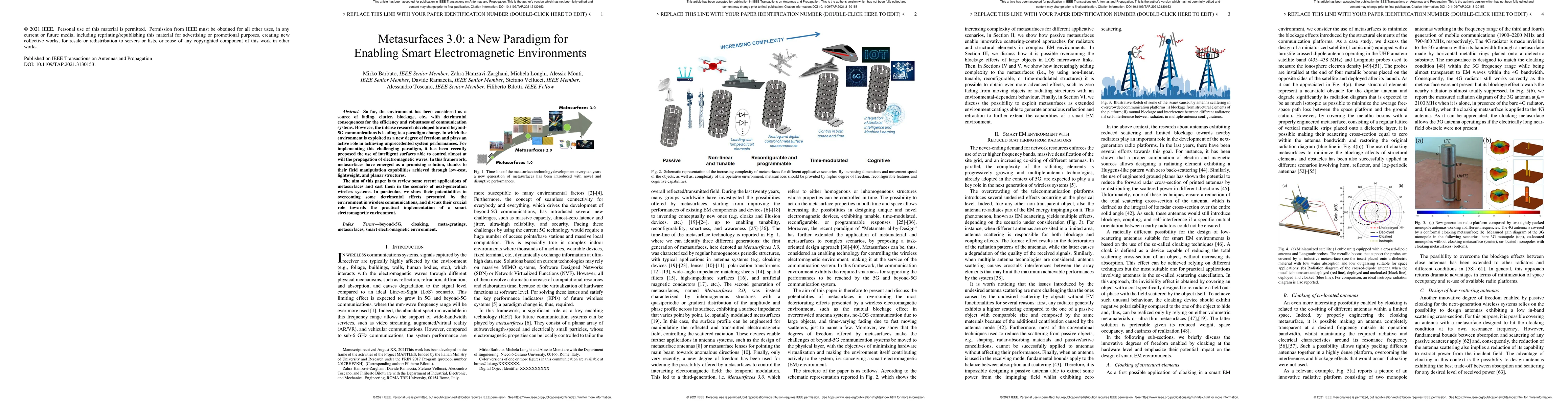 Thumbnail for Metasurfaces 3.0: a New Paradigm for Enabling Smart Electromagnetic
  Environments