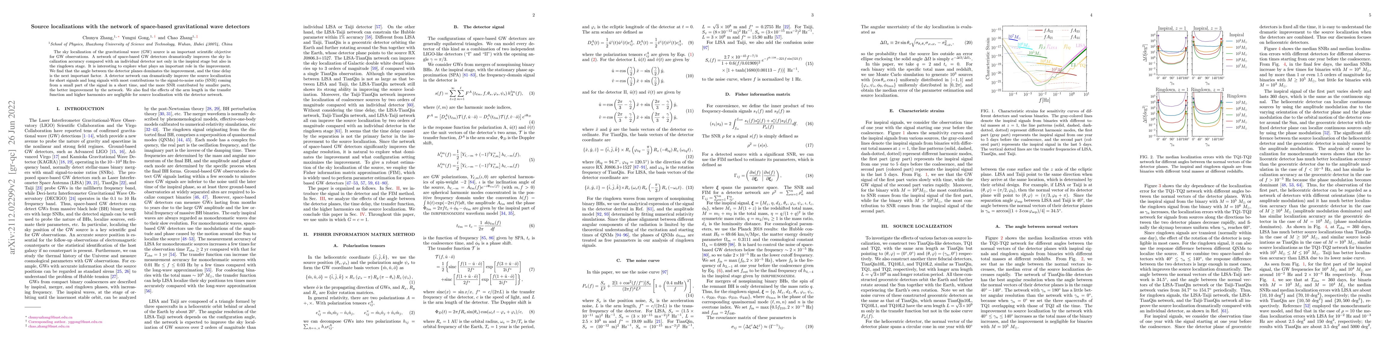 Thumbnail for Source localizations with the network of space-based gravitational wave
  detectors