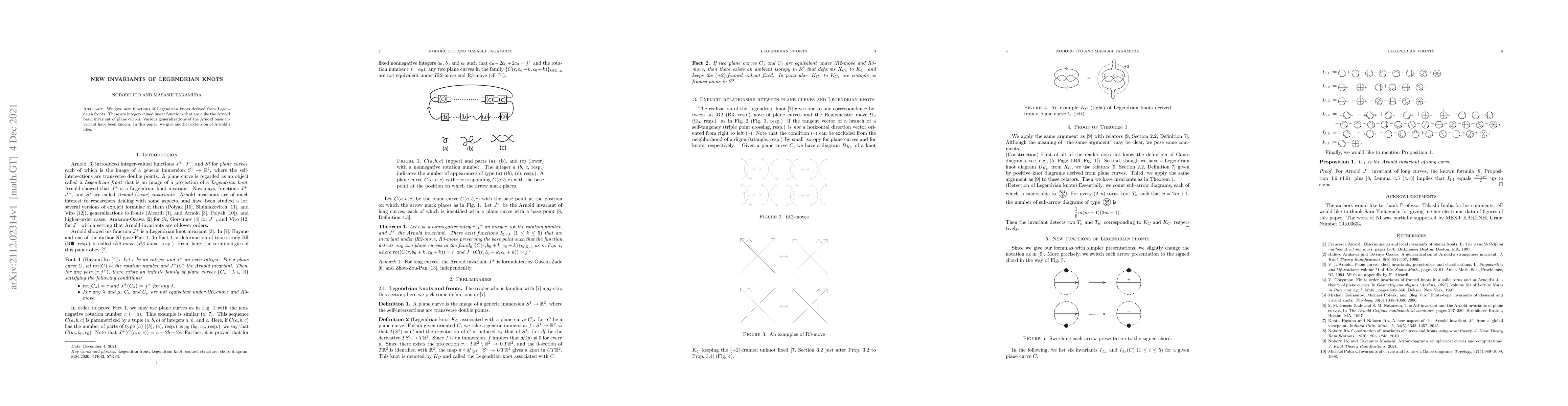 Thumbnail for New invariants of Legendrian knots