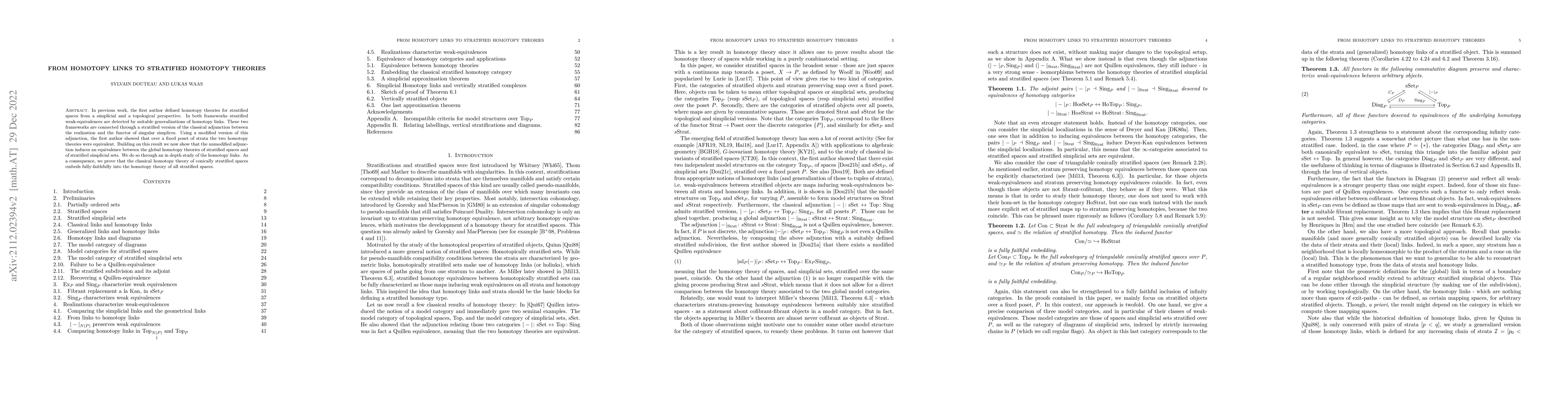Thumbnail for From homotopy links to stratified homotopy theories