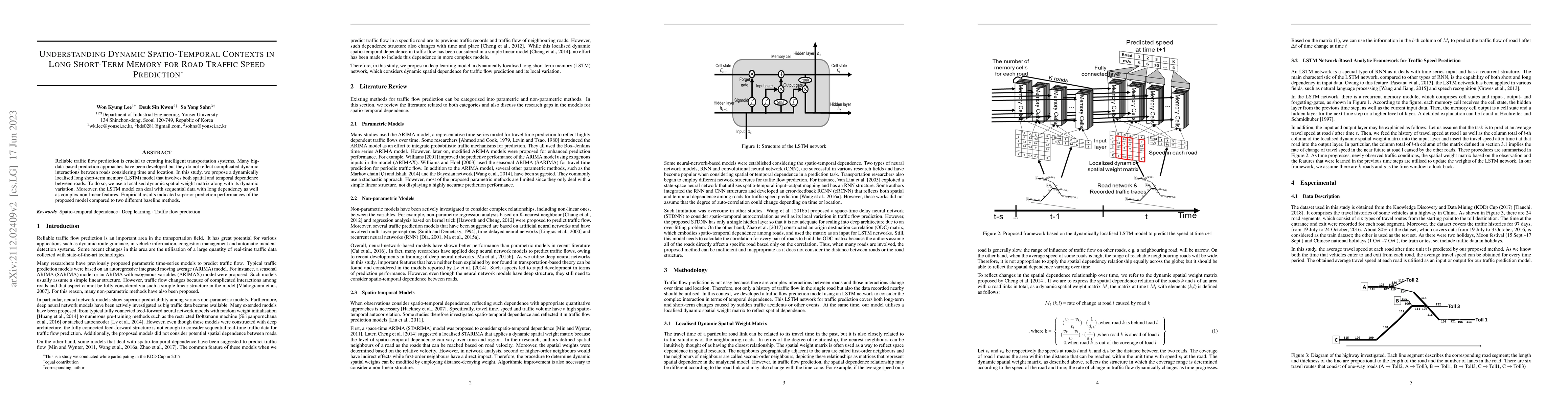Thumbnail for Understanding Dynamic Spatio-Temporal Contexts in Long Short-Term Memory
  for Road Traffic Speed Prediction