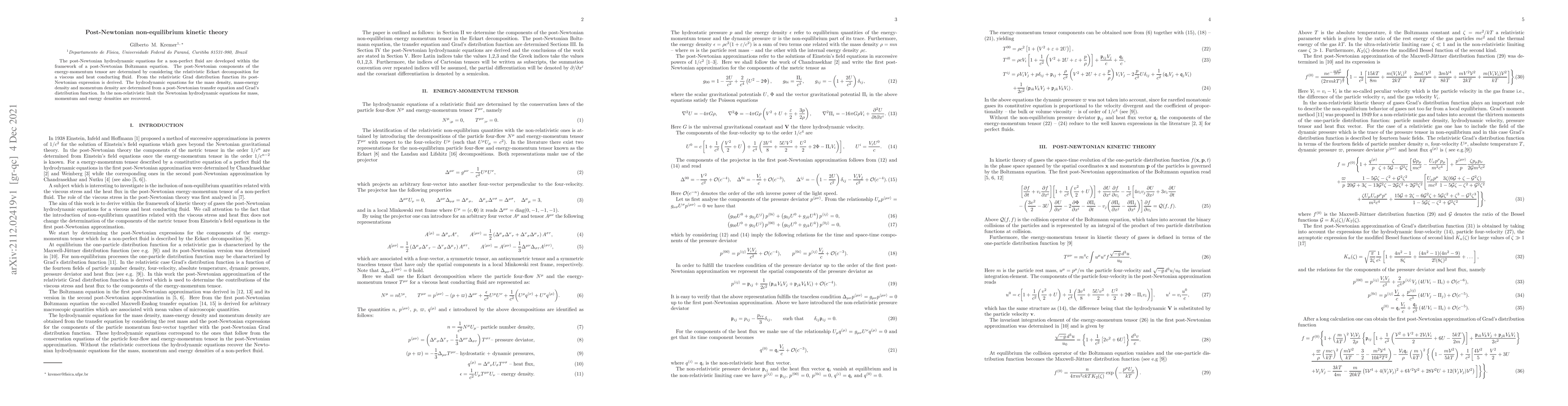Thumbnail for Post-Newtonian non-equilibrium kinetic theory
