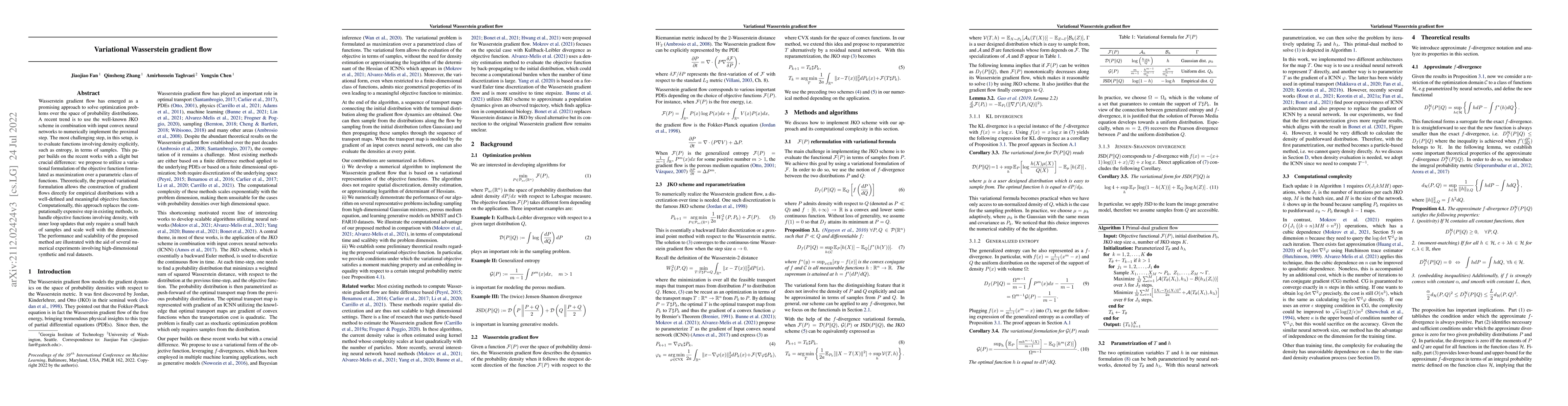 Thumbnail for Variational Wasserstein gradient flow