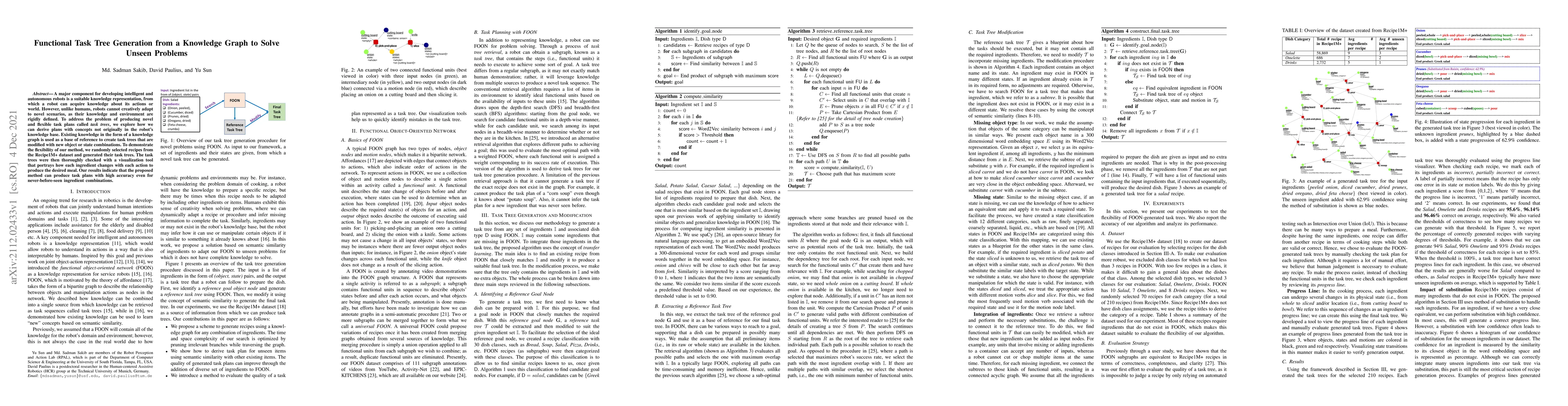 Thumbnail for Functional Task Tree Generation from a Knowledge Graph to Solve Unseen
  Problems