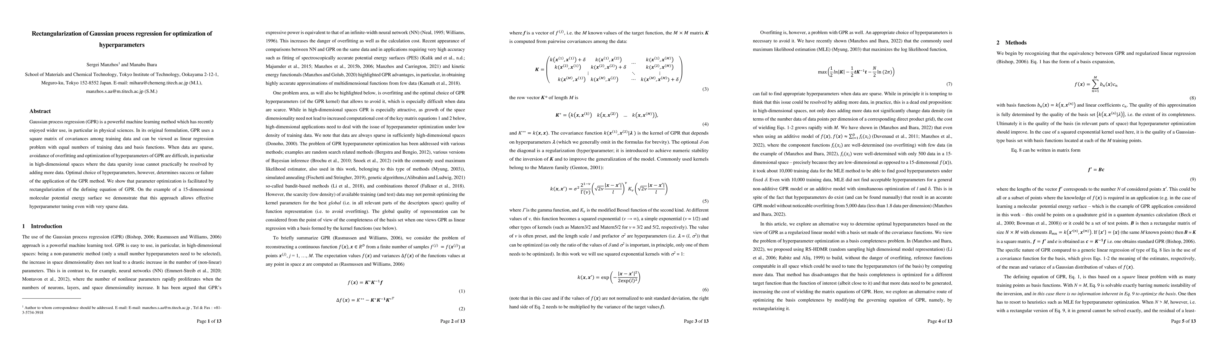 Thumbnail for Rectangularization of Gaussian process regression for optimization of
  hyperparameters