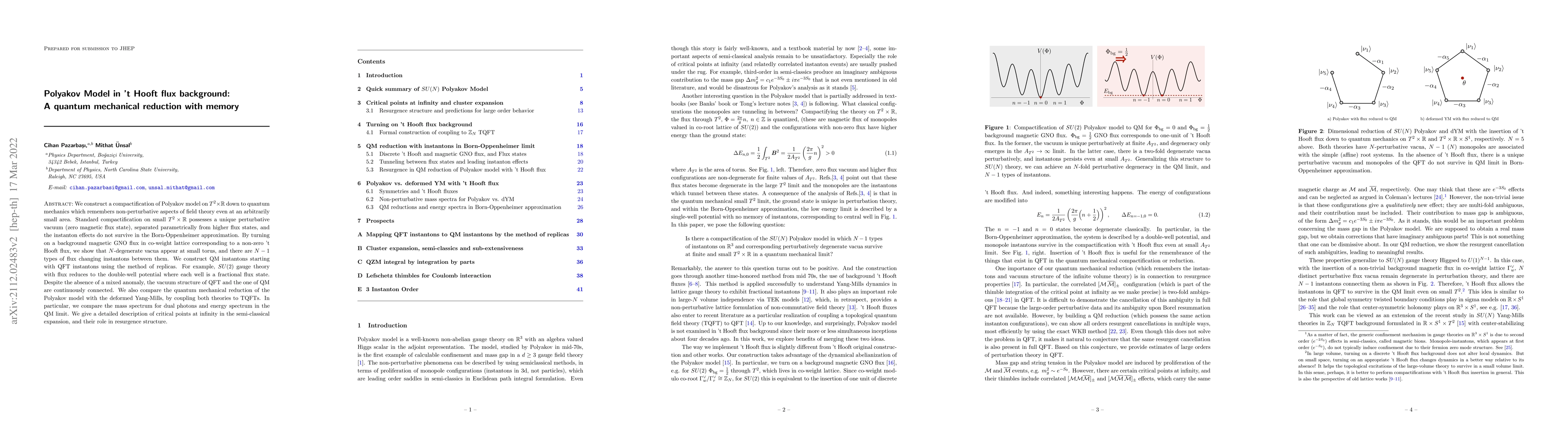 Thumbnail for Polyakov Model in 't Hooft flux background: A quantum mechanical
  reduction with memory