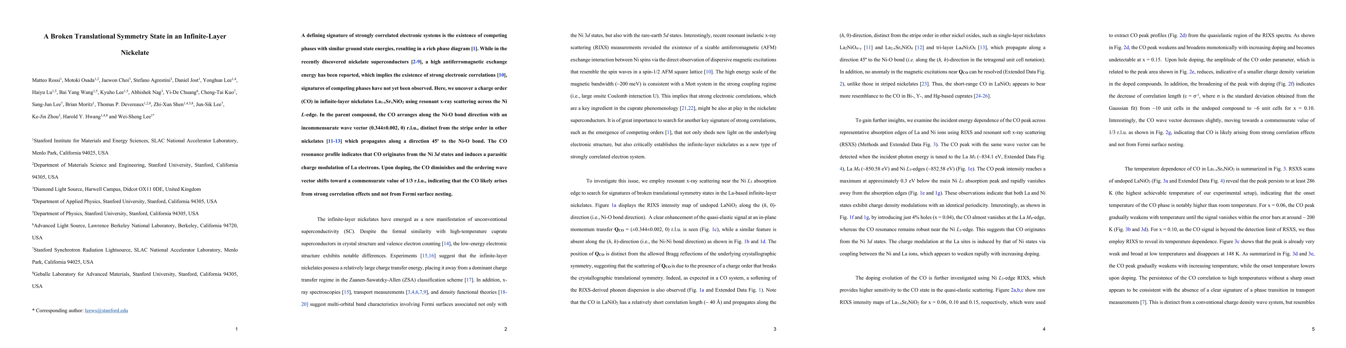 Thumbnail for A Broken Translational Symmetry State in an Infinite-Layer Nickelate