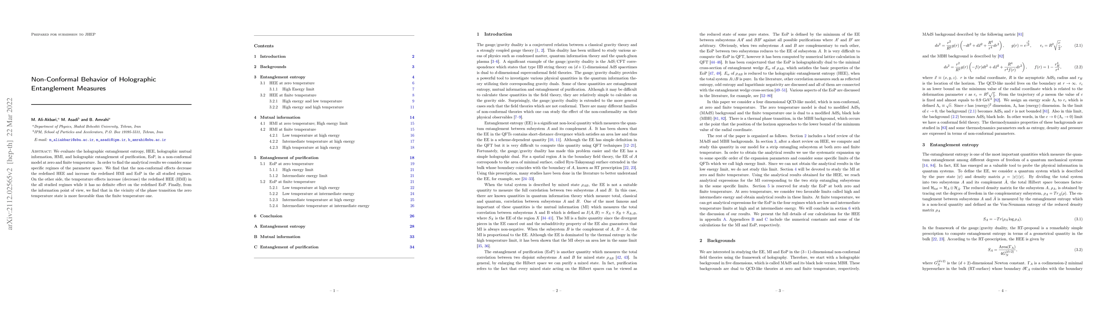 Thumbnail for Non-Conformal Behavior of Holographic Entanglement Measures