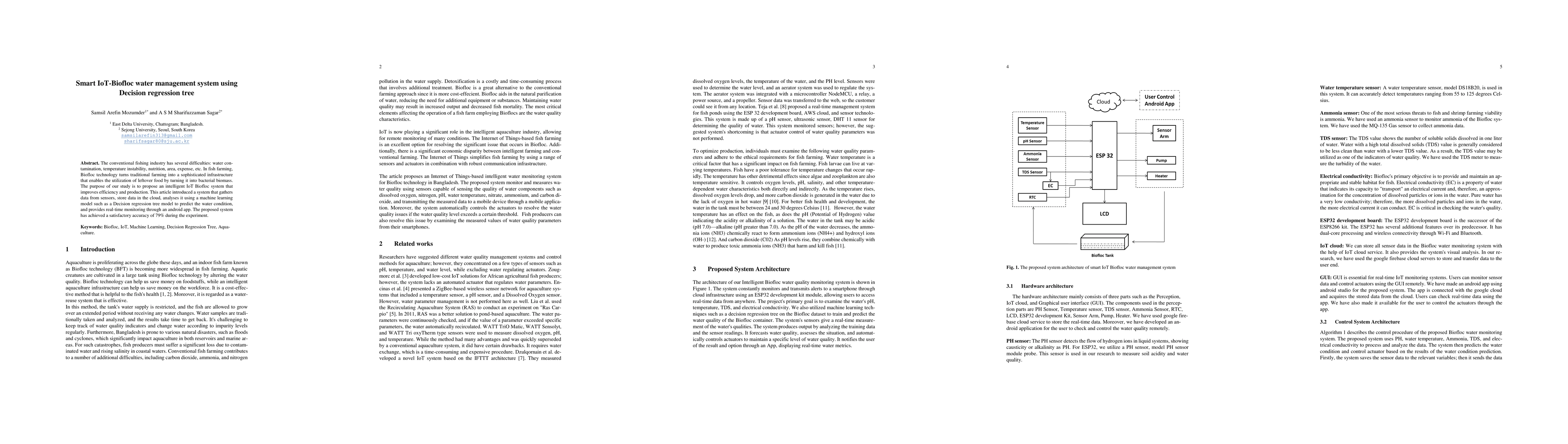 Thumbnail for Smart IoT-Biofloc water management system using Decision regression tree