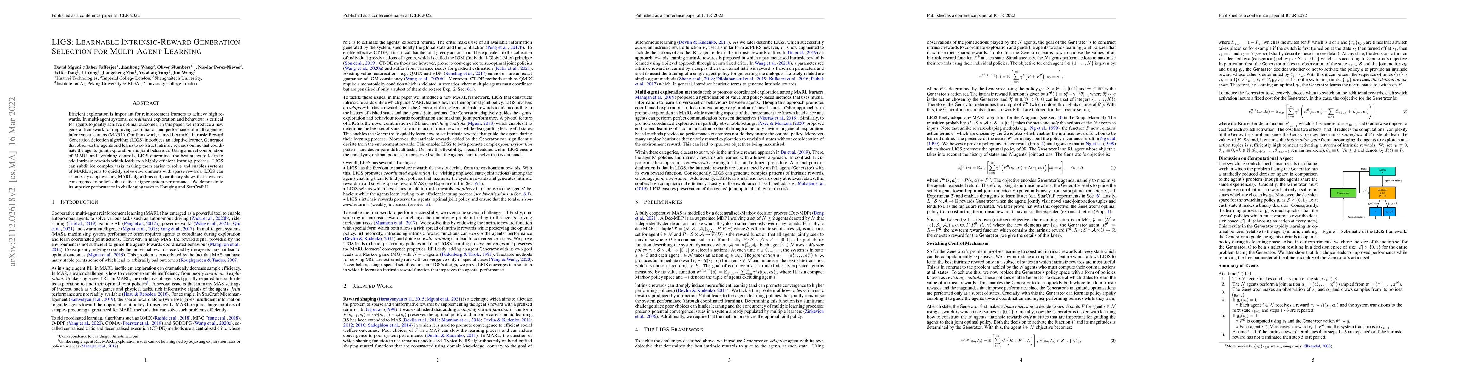 Thumbnail for LIGS: Learnable Intrinsic-Reward Generation Selection for Multi-Agent
  Learning