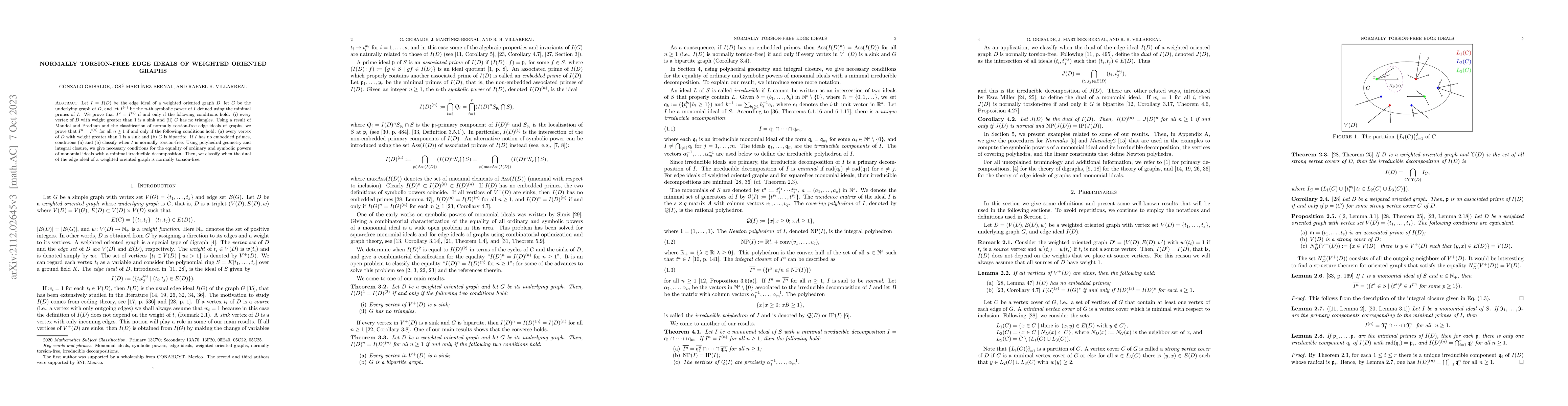 Thumbnail for Normally torsion-free edge ideals of weighted oriented graphs