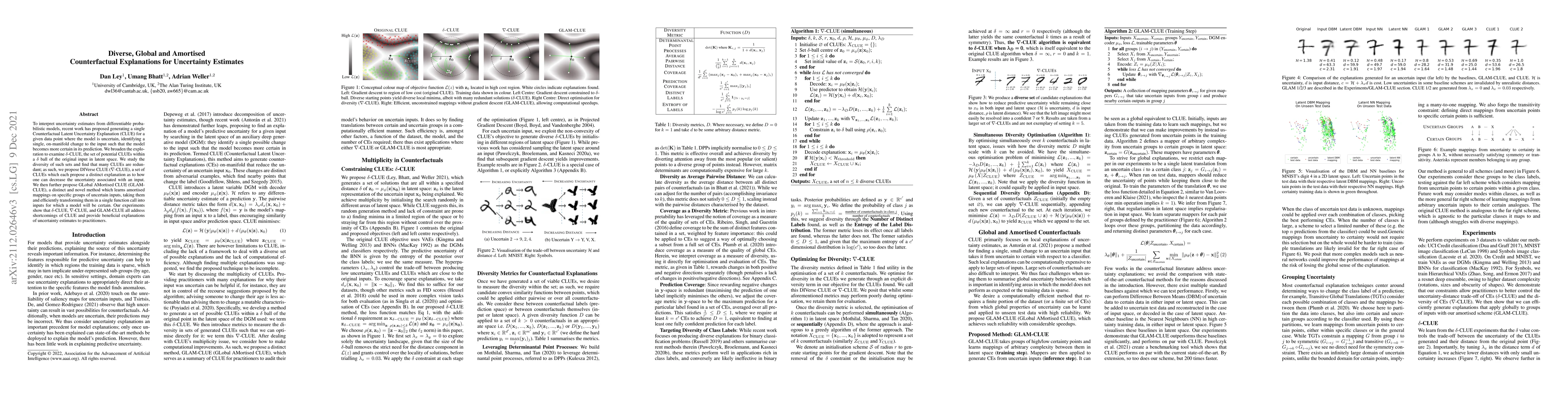 Thumbnail for Diverse, Global and Amortised Counterfactual Explanations for
  Uncertainty Estimates